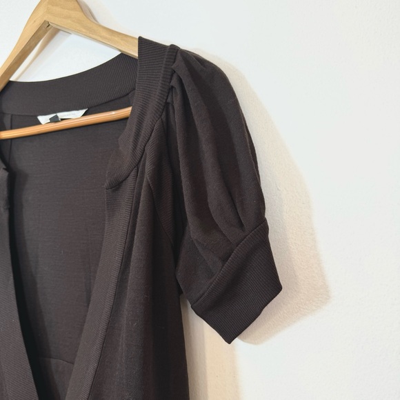 Diane Von Furstenberg Lauren 100% Wool Puff Short Sleeved Wrap Dress Sz 6 - Picture 15 of 16